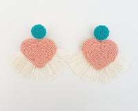 Arete Corazón Bead / Heart Bead Earring