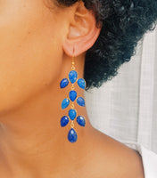 The blue Chandelier Earring