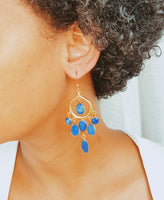 The blue Chandelier Earring