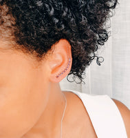 The Shiny Purple Climber Earring