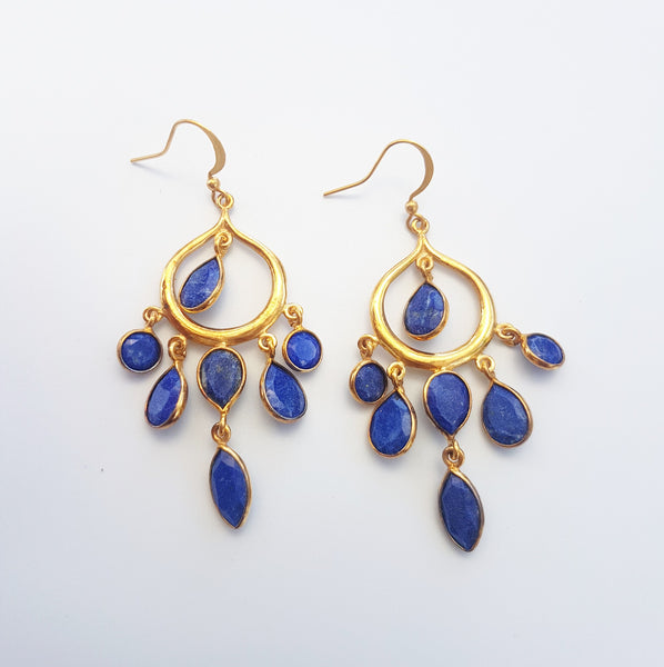 The blue Chandelier Earring