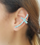 Cross Climber Earring